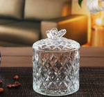 Clear Butterfly Decorative Candy Jars Round Lovely Bowl With Lids Eco - Friendly