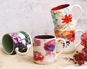 10 oz Colorful Ceramic Mugs Imprinted Office Household 300ml Food Grade