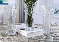 Stock Flower Decorative Glass Vases / Transparent Small Coloured Glass Vases
