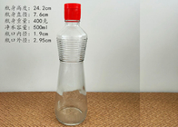 500ml Transparent Glass Bottle For Oil / Glass Vinegar Bottles With Spiral Lid
