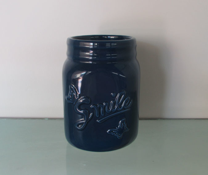 Ceramic Mason Tea Jar Kitchen Ceramic Bowls Wtih Metal Lid Storage Custom Logo